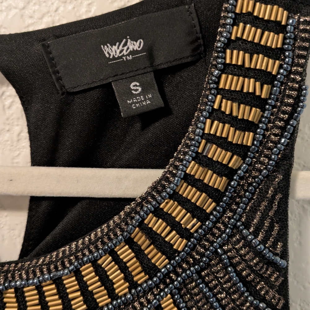 Mossimo Boeheim Black&Gold Midi Dress - Picture 5 of 7